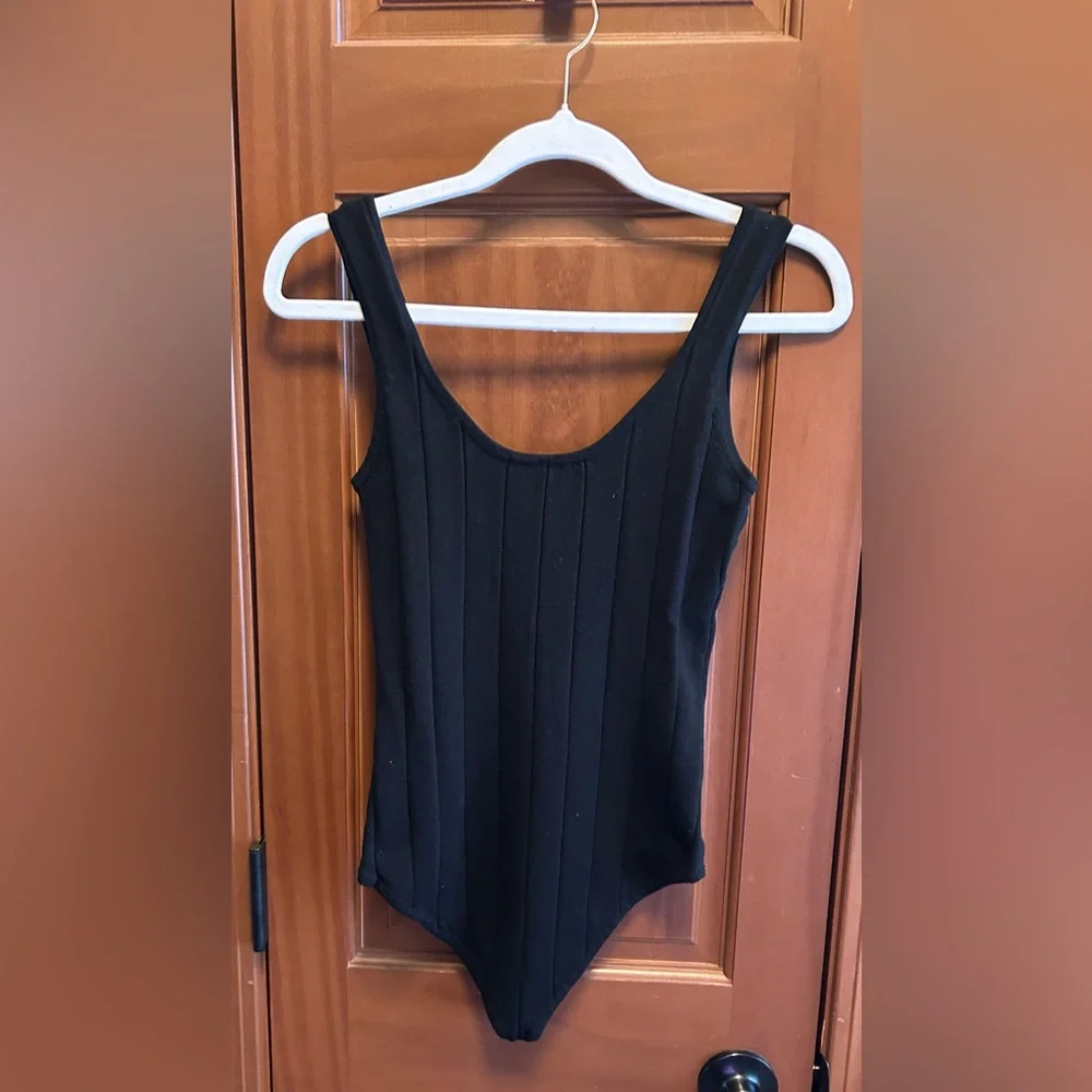 Here Collection Black Thong Bodysuit NWOT Size Medium 🔥 - Picture 1 of 3